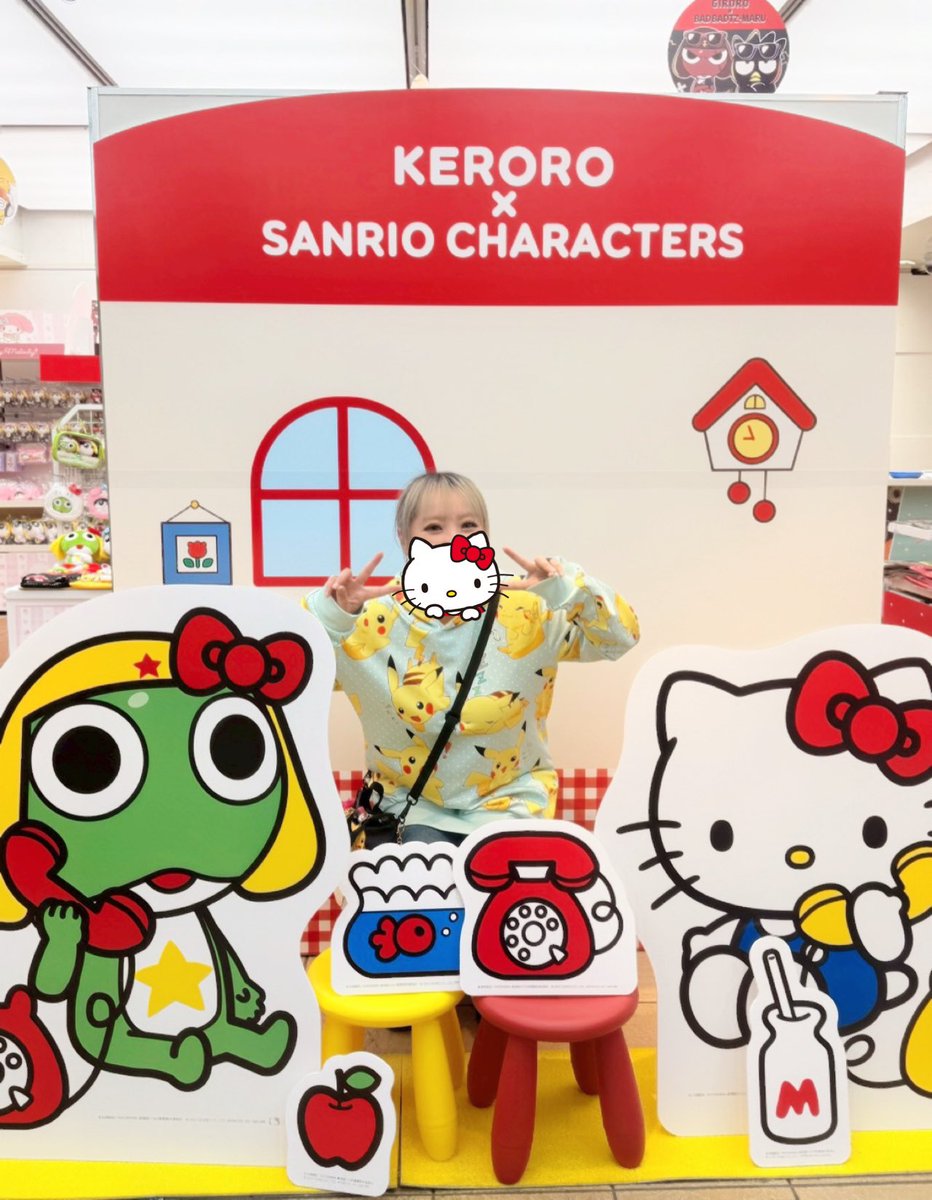 STARLeftKID's tweet image. おはよぉ✨

ポケモンカフェの後のお楽しみはケロロ軍曹＆キティちゃんコラボを買いに行ってきたよ〜🐾

 #SUGAMOプロレス
#SﾚK
#スタレキ
#1日1スカスカタイガー