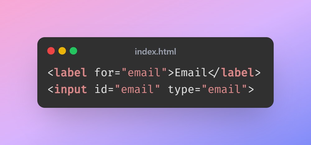 dev_unhinged's tweet image. 📝 Day 11 of 30 HTML Tips 📝

An input without a label is confusing for screen readers.

Clicking the label also focuses the input.

✅ Always connect &amp;lt;label&amp;gt; + &amp;lt;input&amp;gt;.