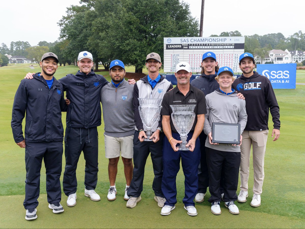SASChampionship's tweet image. Congrats to our SAS Championship HBCU Invitational WINNERS! 👏⛳️

Team:
🏆 DI Men – NC A&amp;amp;T
🏆 DII Men – Fayetteville St.
🏆 Women’s – NC A&amp;amp;T

Individual:
🥇 DI Men – E. Hernandez (NC A&amp;amp;T)
🥇 DII Men – J. McCarthy (Fayetteville St.)
🥇 Women’s – E. Prokhorova (NC A&amp;amp;T)