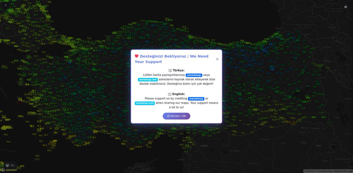 wstatmap's tweet image. 🌡 Türkiye Güncel Sıcaklık Haritası 2025-10-13 00:30
İşte ülke genelindeki son sıcaklık dağılımı! 📊
🔍 Detaylar ve daha fazlası için:  wstatmap.com #weather #map