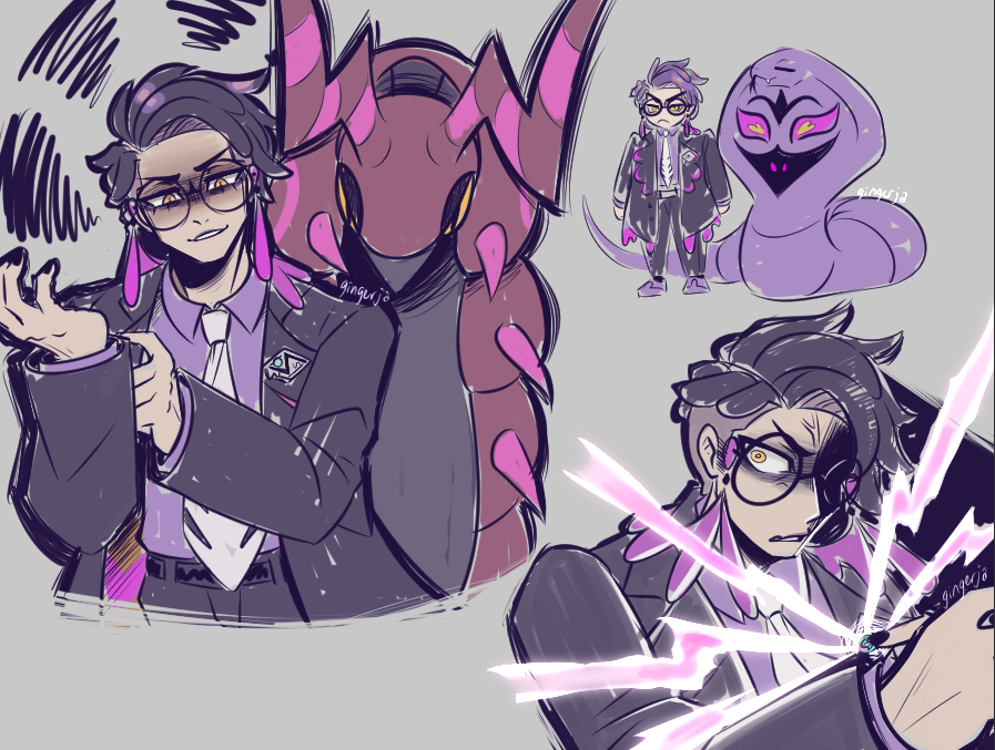 legends z-a coming out in like 4 days and ive gravitated towards what is quite possibly THE most obvious character i could've possibly picked. and yes its #corbeau i love poison types