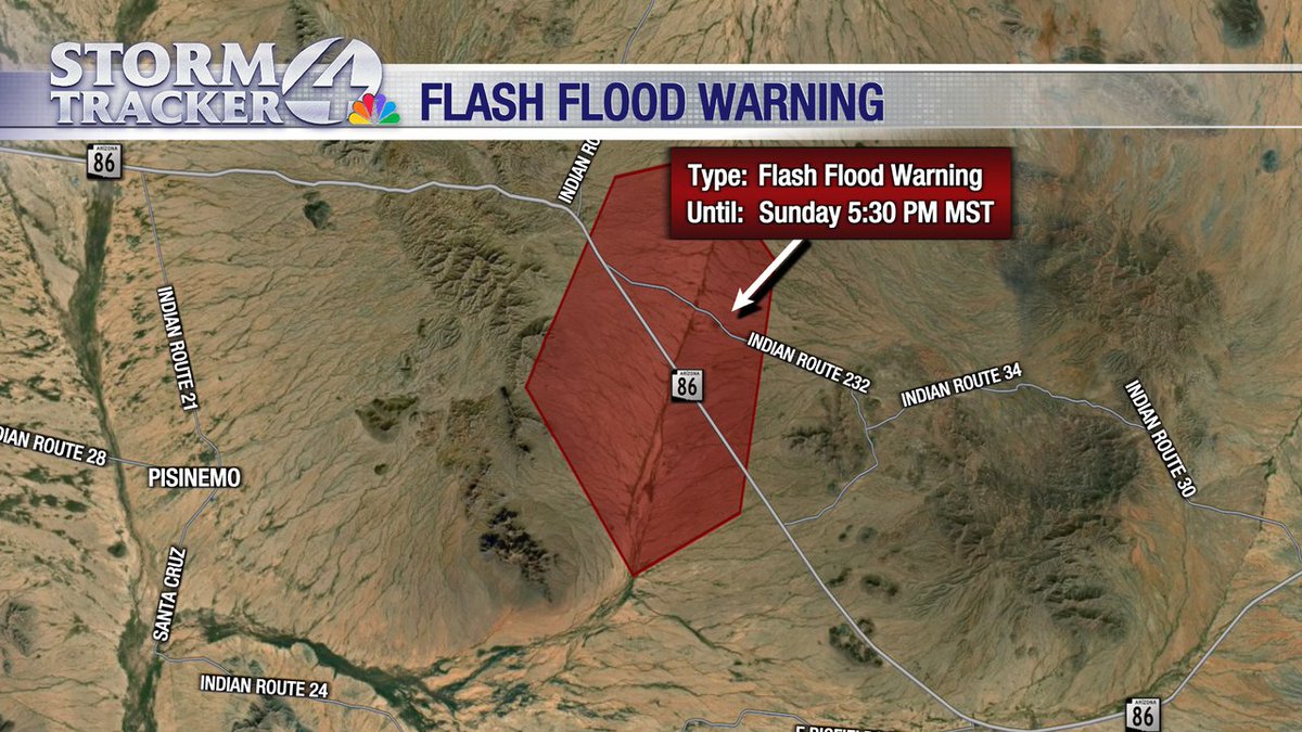 STORMTRACKER 4 Weather: Flash Flood Warning is in effect for Pima County until 10/12 5:30PM. Remember to TURN AROUND, DON'T DROWN! #StormTracker4 #azwx #news4Tucson #kvoa