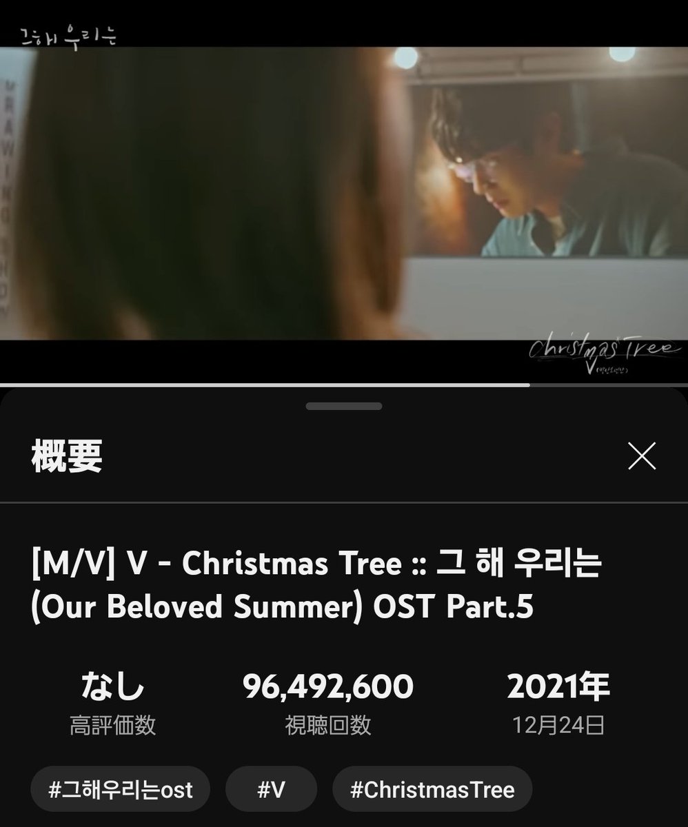 1987smile913's tweet image. 🐻️  テテ応援💚

Love listening to #V_ChristmasTree (#ChristmasTree) by gorgeous vocalist #V of #BTS@BTS_twt 

1億回までもうすぐ！

視聴者回数96,492,600回❣️
沢山聴いて応援📣✊

🎼 youtu.be/lj8TV9q59P4

 #WeLoveYouTaehyung