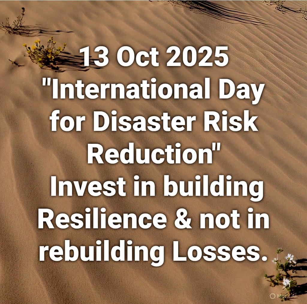 Hosalikar_KS's tweet photo. Climate change is a big challenge to humanity on this only blue planet we have.
Let's celebrate the "International Day for DRR" today with the aim that we stand to build resilience towards CC.
#EWS #MHEWS @WMO @moesgoi @Indiametdept https://t.co/BEEn0el3SQ