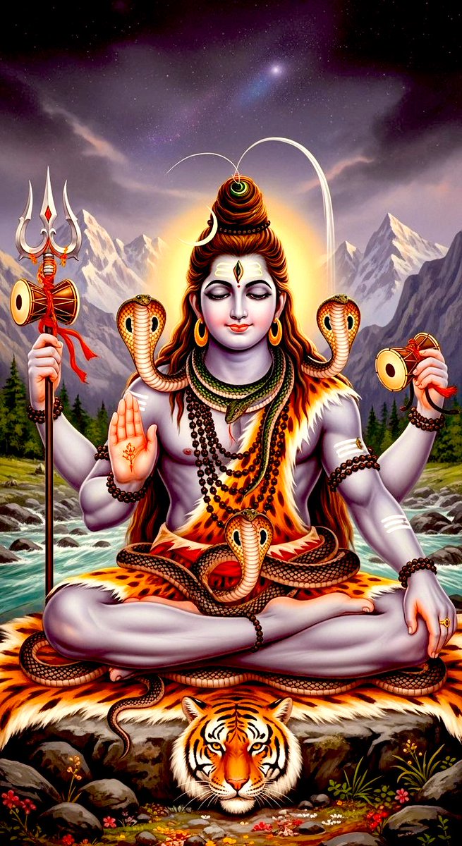 Meditative Bhagwan Shiva - The Still Axis of the Universe…’ 🔱

Where galaxies move, but He remains motionless. This isn’t silence, it’s supreme power in repose….! 🔥

Read this 2-minute thread…! 👇
It may change how you see stillness, awareness, and power itself… 
He doesn’t