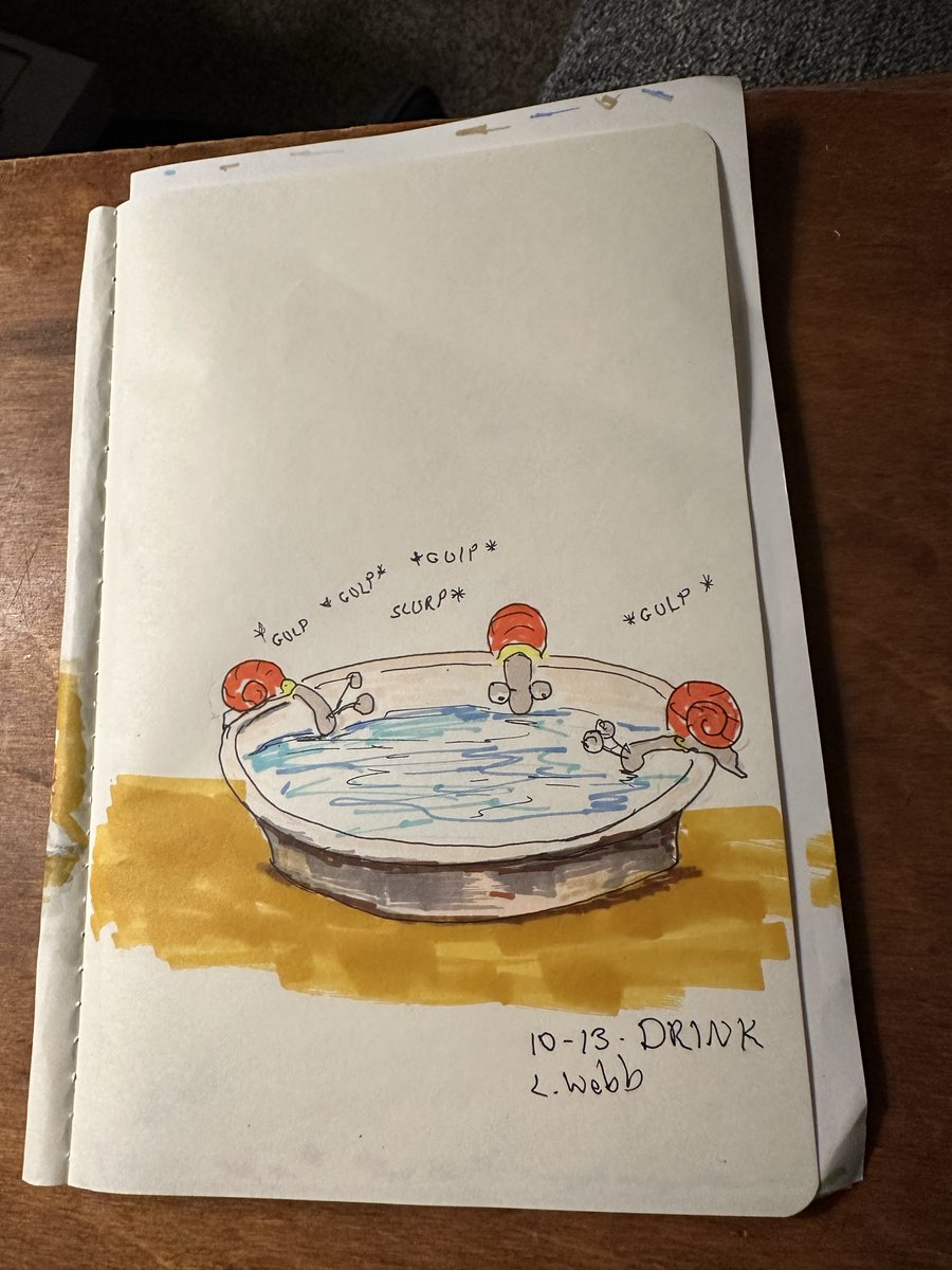 MLWebb's tweet image. #inktober2025 Day 13: Drink.