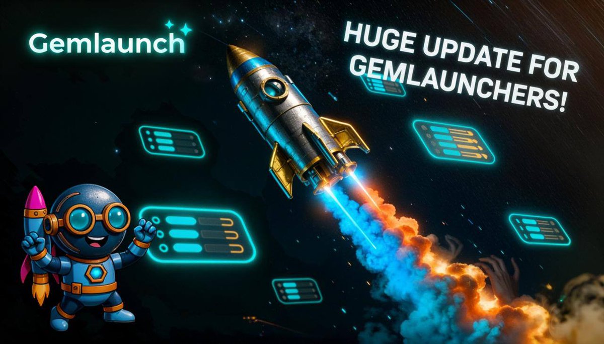 gemlaunchio's tweet photo. 🔥 Huge update, Gemlaunchers!

We’re officially on BNB DappBay and our new landing page is LIVE!
Plus, the gamified leaderboard is ready - earn points, climb ranks, and flex your accolades 👑

Next up → Our massive airdrop campaign 👀 https://t.co/pZt01SIBAx