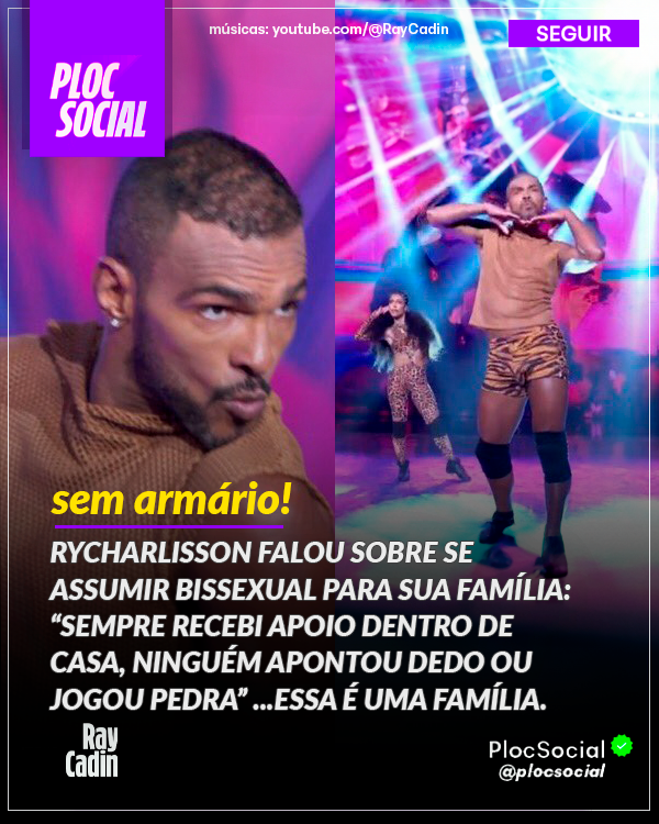 🚨SEM ARMÁRIO: Rycharlisson abriu o coração ao falar sobre o momento em que se assumiu bissexual para a família: “Sempre recebi apoio dentro de casa. Ninguém apontou o dedo ou jogou pedra”.
No país onde tanta gente ainda apanha por ser quem é, a fala do ex-jogador emociona  🌈❤️