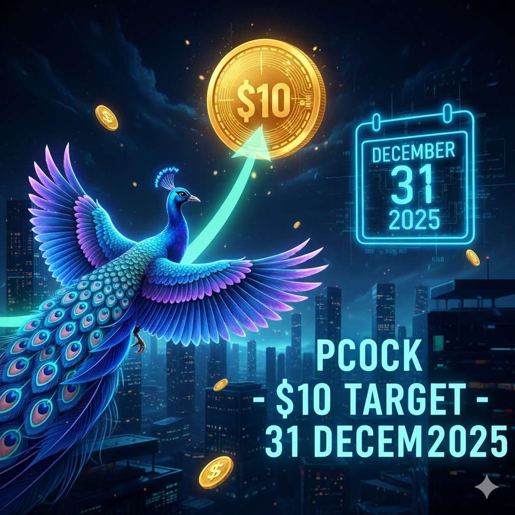 🚀 $PCOCK Target Locked: $10 by 2025! 🚀
We are officially setting our sight on an audacious goal: $PCOCK will hit $10 by December 31, 2025! This is our vision, and we are committed to building the future together.
Big shoutout to the backbone of our community and ecosystem,