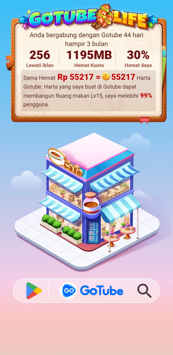 inovaline's tweet photo. Saya menggunakan GoTube, lihat berapa banyak uang yang Anda hemat di GoLife!
https://t.co/qpJ1UggRke https://t.co/riy64j7JN1