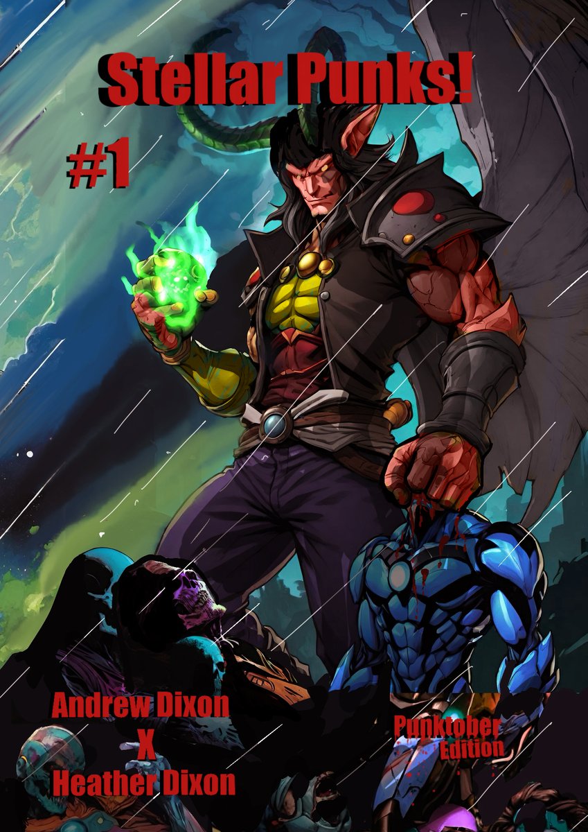artbydixon's tweet photo. Stellar Punks! #1 the 2025 Halloween Cover "Punktober" edition
This is the 2nd half of a dual cover featuring 2 villains of the stellarverse.
This cover art will go to holders of our $Punk Stellar Punk token who hold at least 0.5% to 1% on their wallet.
Dropping on Halloween night!
#pumpfun $sol