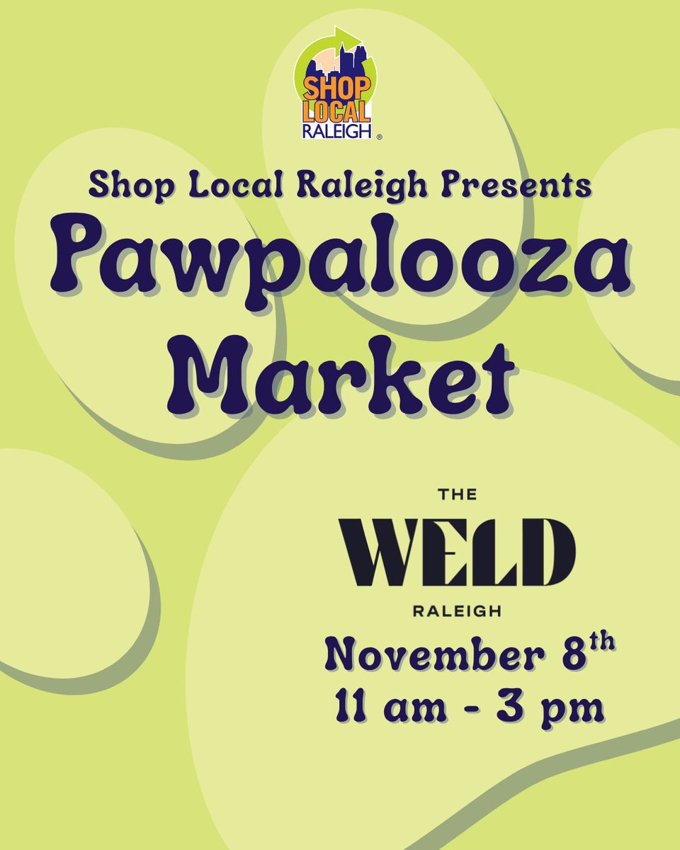 SAVE THE DATE: Paws what you’re doing and mark your calendar!🐾 Pawpalooza Market is coming to The Weld on Saturday, November 8th.🐕

Expect treats, toys, and tail wags galore from your favorite local pet vendors and makers.🐶

⏰ 11am-3pm
📍 The Weld - 1000 Hammell Dr.
🎟 FREE