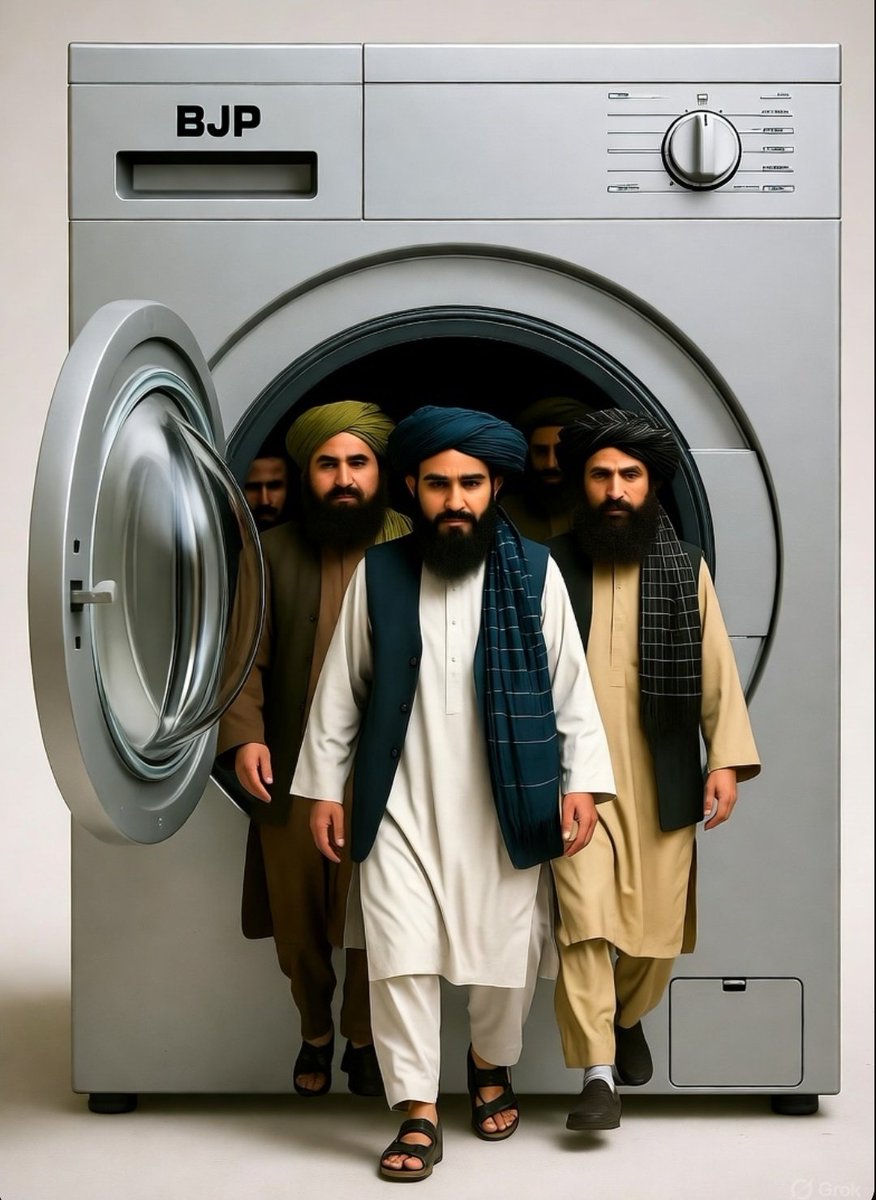 Vtxt21's tweet image. BJP washing machine is so efficient that it even cleaned Afghan Taliban👌