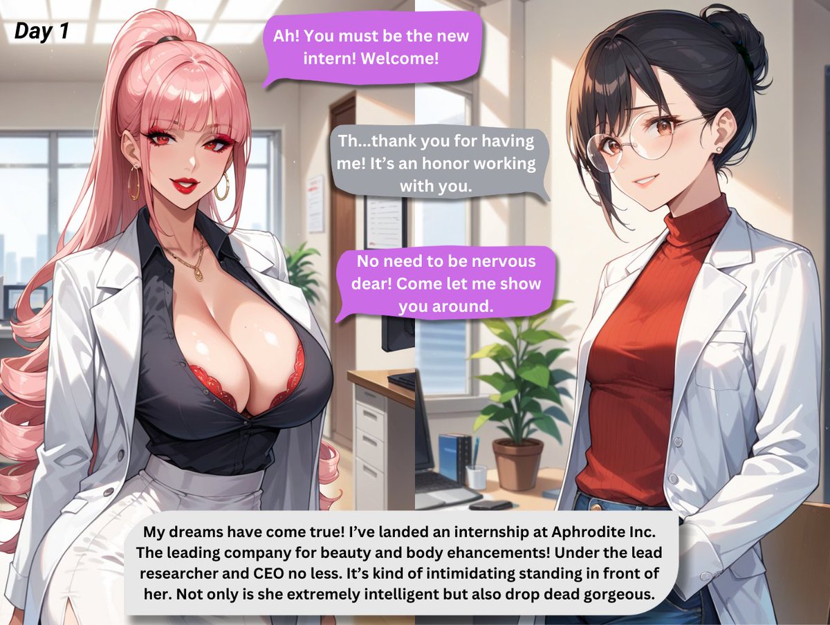 LFoxComics's tweet photo. Original Series - Bimbo Pill Saga: The Intern 
Sequel to Bimbo Doctor

SFW Version - https://t.co/fpXHYZDkMx  

For NSFW Version support me on Patreon- https://t.co/fPTXGn2sC6 

#ai #animegirl #AIart #bigboobs #breastexpansion #corruption #f2f #bimbofication #tfsequence #nsfwtwt https://t.co/IQ0K9H39UI
