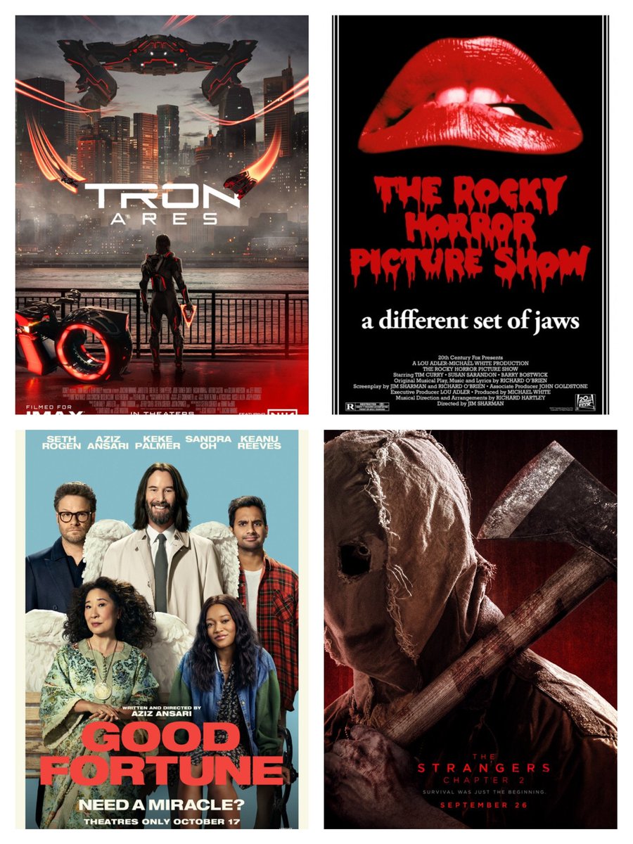 Playing this weekend (Friday, Saturday and Sunday nights) October 17th -19th <a href="/stardustdrivein/">Stardust Drive-In</a> 
Screen 1: Tron Ares w/ Rocky Horror Picture Show

Screen 2: Good Fortune w/The Strangers Chapter 2 

Tickets on sale NOW at stardustdrivein.com