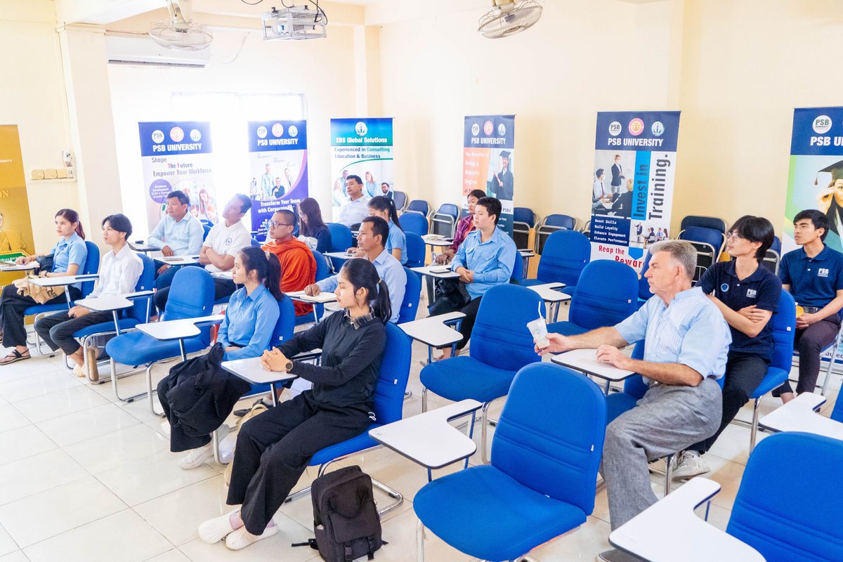 psbuinter's tweet photo. Join us for an engaging and practical training session with expert facilitator Mr. Steve Cochrane, designed specifically for Bachelor’s degree students.
#BachelorStudents #CommunicationSkills #CapacityBuilding #SteveCochrane #ProfessionalDevelopment #PhnomPenh https://t.co/N8b9FZEViT
