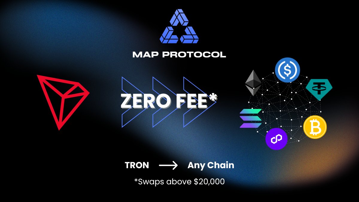 MapProtocol's tweet image. 📢 ZERO FEE swaps from TRON → any chain for transactions above $20,000!
All powered by MAP Protocol’s omnichain infrastructure ⚡️
📌 Available via ecosystem project @ButterNetworkio, and integrated wallets such as @wallet, @TokenPocket_TP, and @imTokenOfficial.
#TRON…