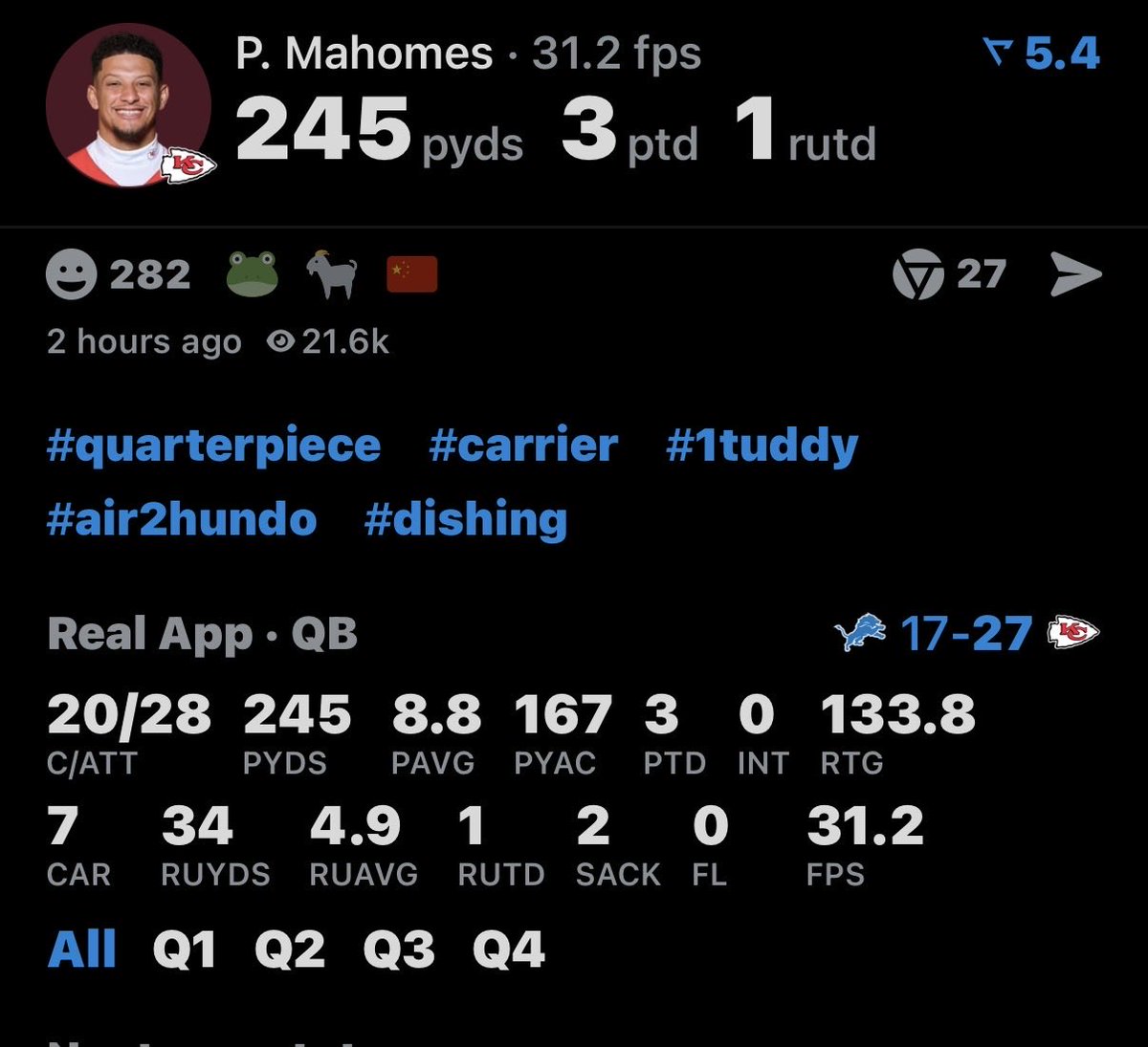 WokeeJa's tweet image. Mahomes is the clear mvp even without a run game and his WR1