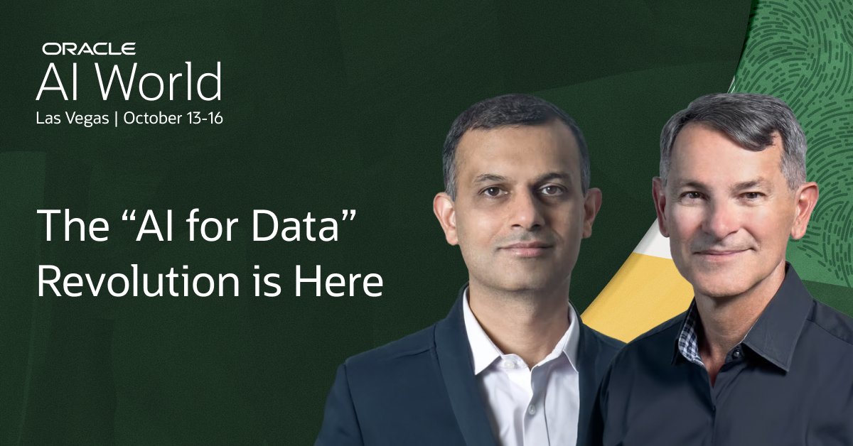 OracleAnalytics's tweet image. T-minus 24 hours until T.K. Anand and Juan Loaiza take the #AIWorld keynote stage! Learn how your business can thrive: social.ora.cl/6015ASV5b