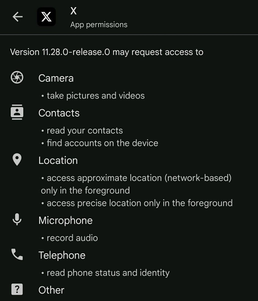 aravind's tweet image. Where is the storage permission, forgot? @nikitabier @X  @Support