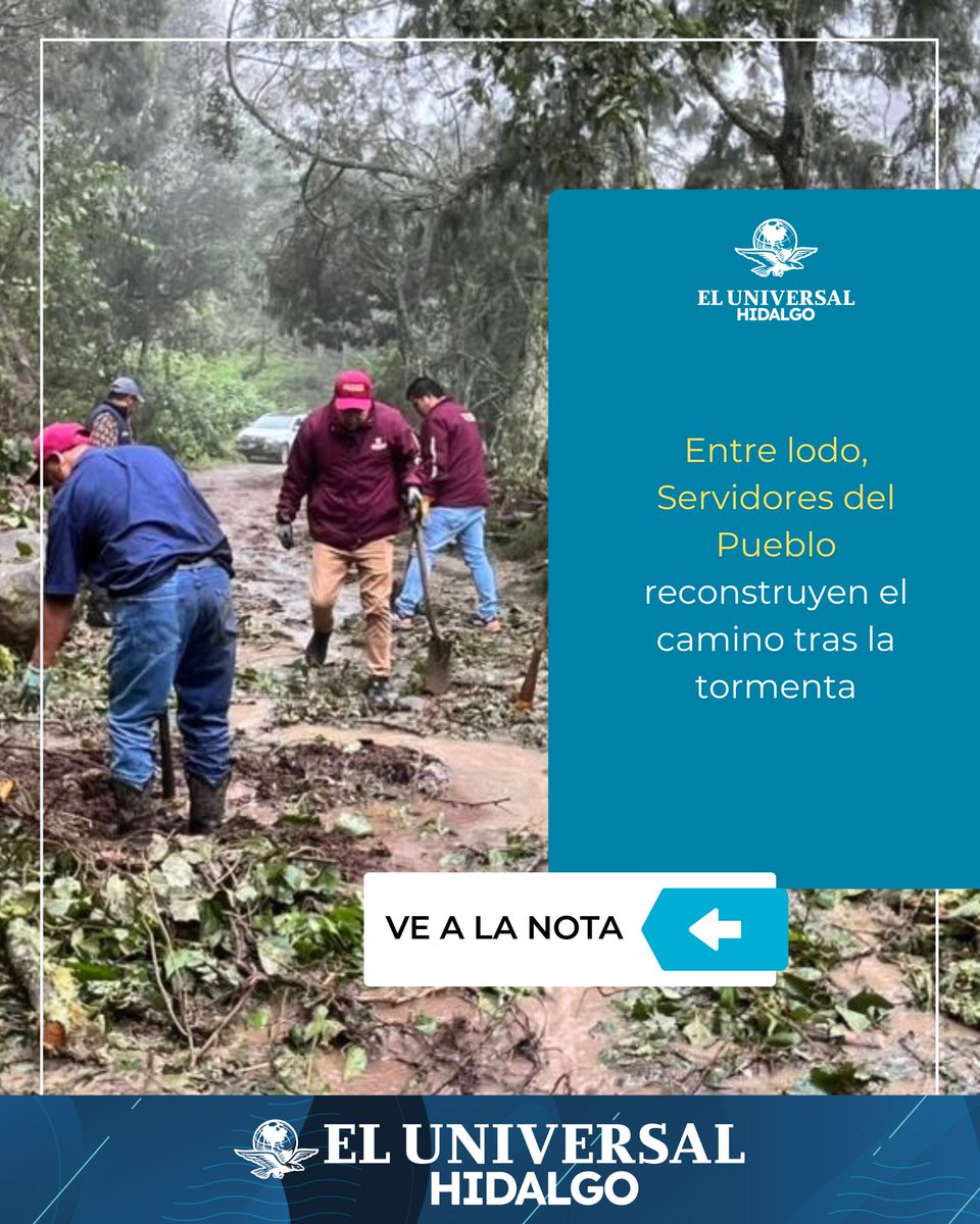 UniversalHgo's tweet image. 🆘 👷¡Buscan rehabilitar los caminos!
Un grupo de más 300 ‘Servidores del Pueblo’ priorizan labores de limpieza y entrega de vivieres, para después iniciar formalmente con los datos censales de los damnificados.
#MásInformación▶️ tinyurl.com/nhhb84w3