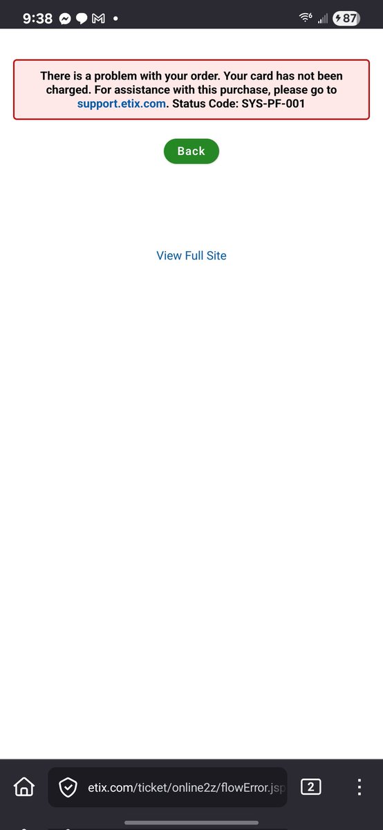 Beyeingeeo's tweet photo. @adamraycomedy Trying to get 2 tickets for 7pm Thursday in omaha and it gives me this. Tried the 9pm show also. https://t.co/CkK511JUnO