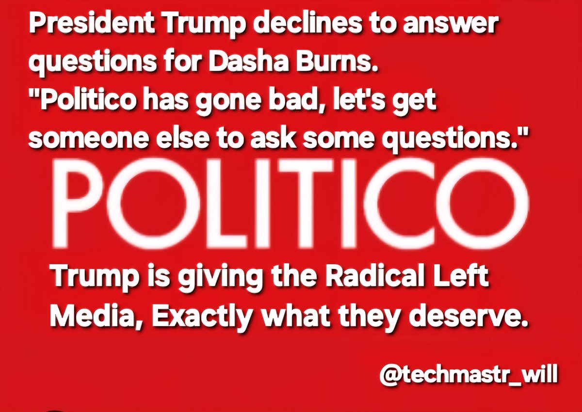 techmastr_will's tweet image. Politico&apos;s Gone Bad...
Epic Trump Trolling.