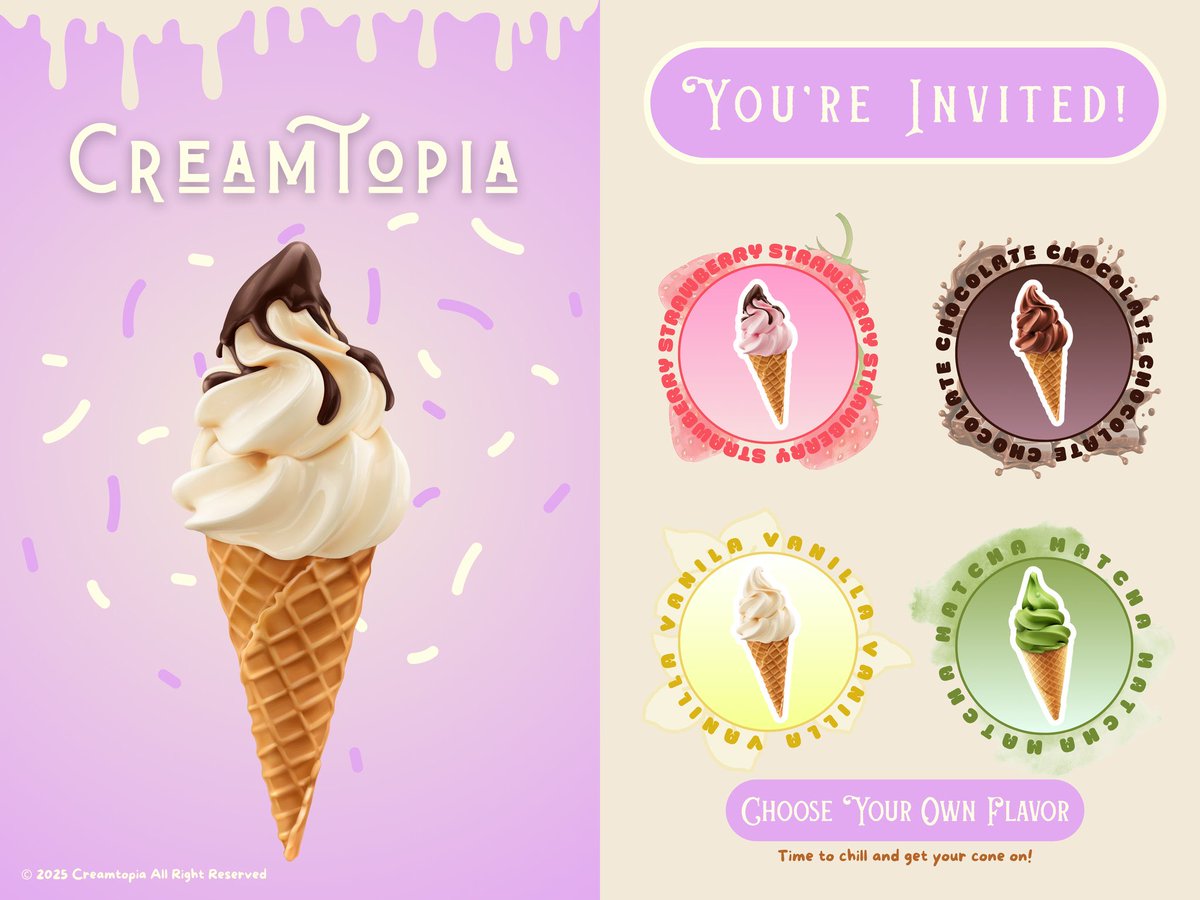 jadi kalian pilih rasa stoberi, cokelat, vanilla, matcha, atau rasa yang pernah ada?