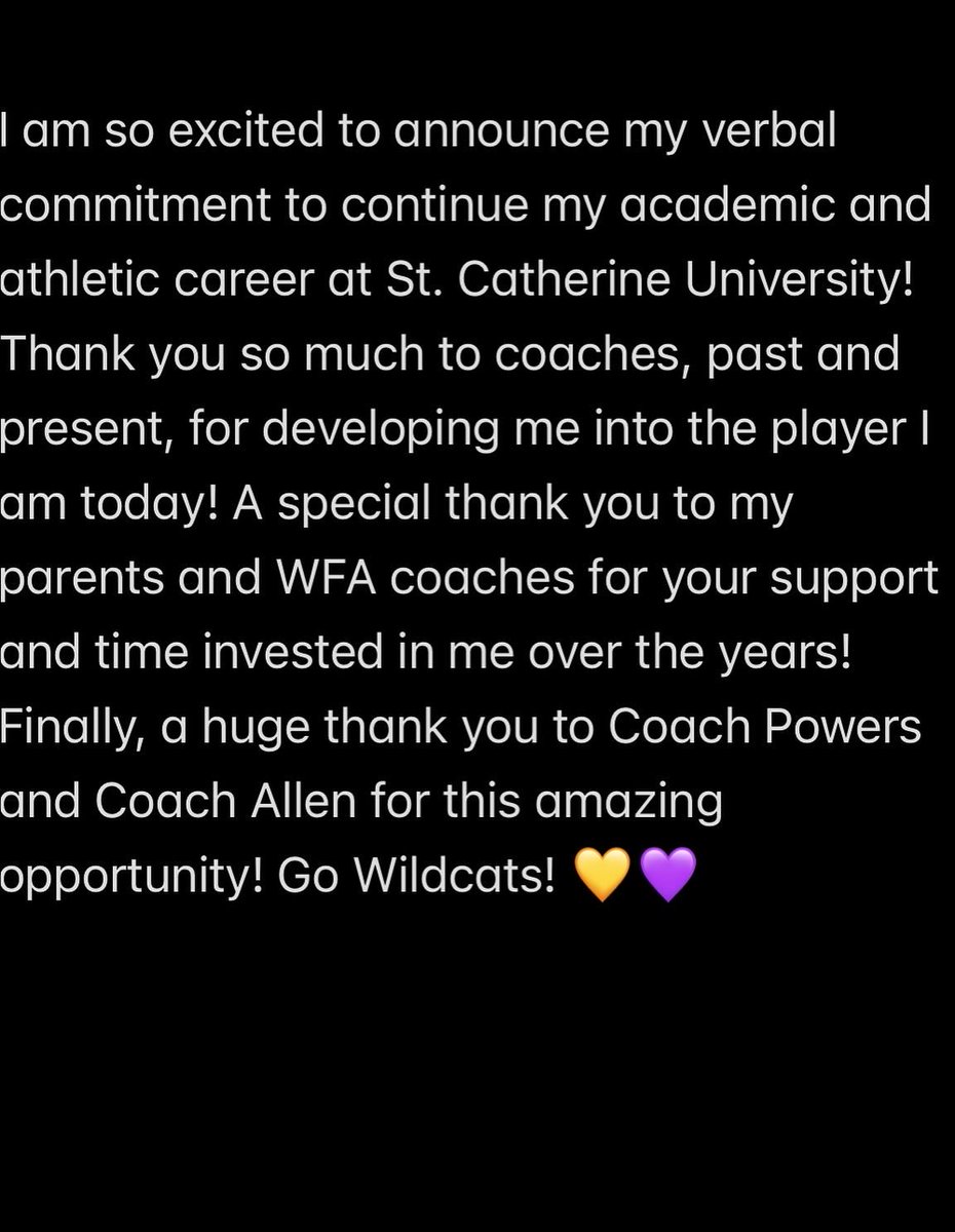 RubyLB01's tweet photo. So excited for this next chapter💜💛 @stkatesoftball https://t.co/xV2Bn6sJz9