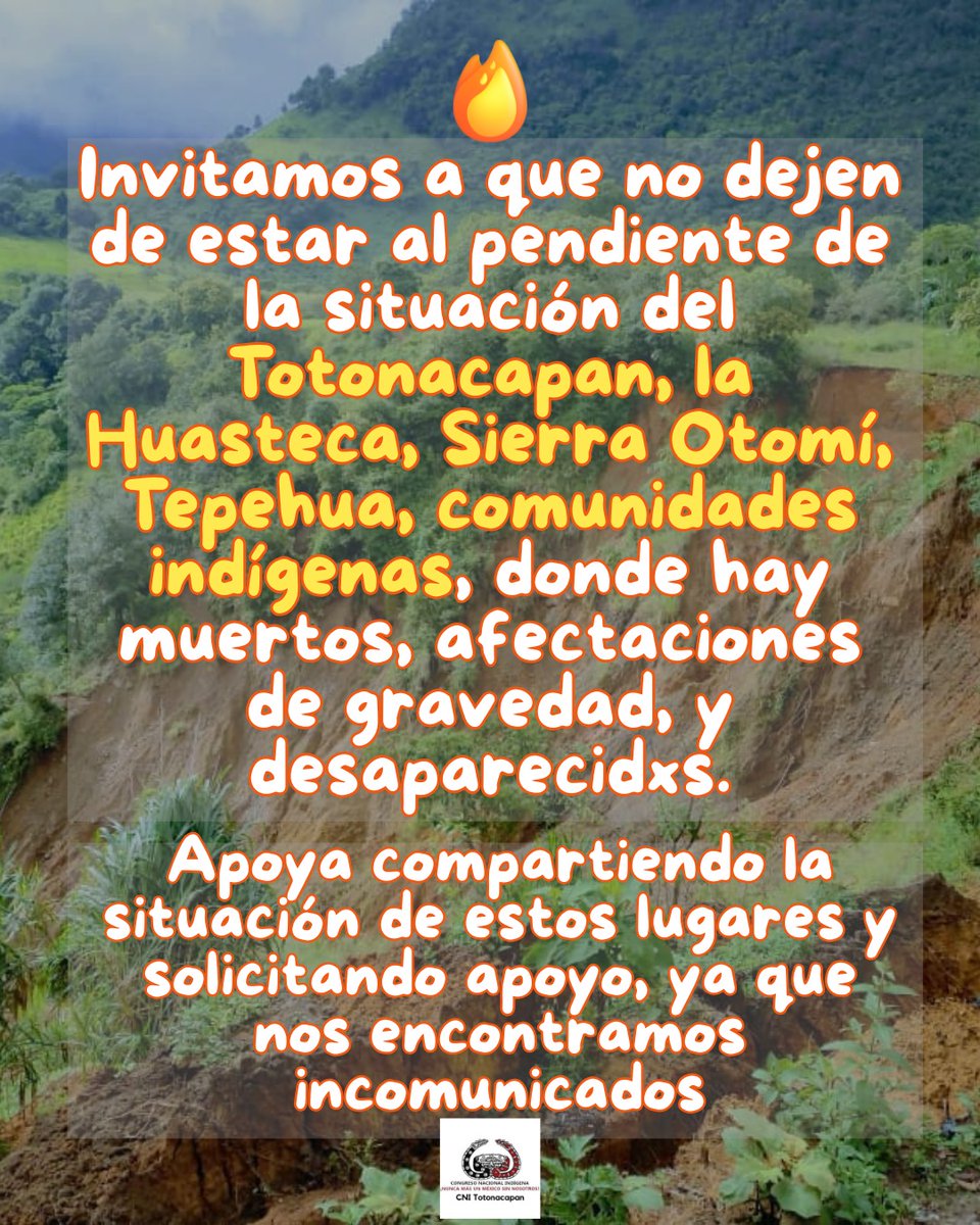 CNI_Mexico's tweet photo. COMUNICADO DEL CNI TOTONACAPAN: 12 DE OCTUBRE 533 ANOS DE RESISTENCIA INDIGENA

https://t.co/m56XZuTBFN https://t.co/OaOpW4NvMi
