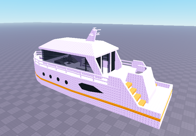Thinblin's tweet image. 🚤 Just finished my studded yacht build!
Built this one for practice, trying out new detailing and shape ideas.
I’m proud of how it turned out! 💪
Let me know what y’all think 👇
#RobloxBuild #RobloxStudio #YachtBuild #RobloxDev