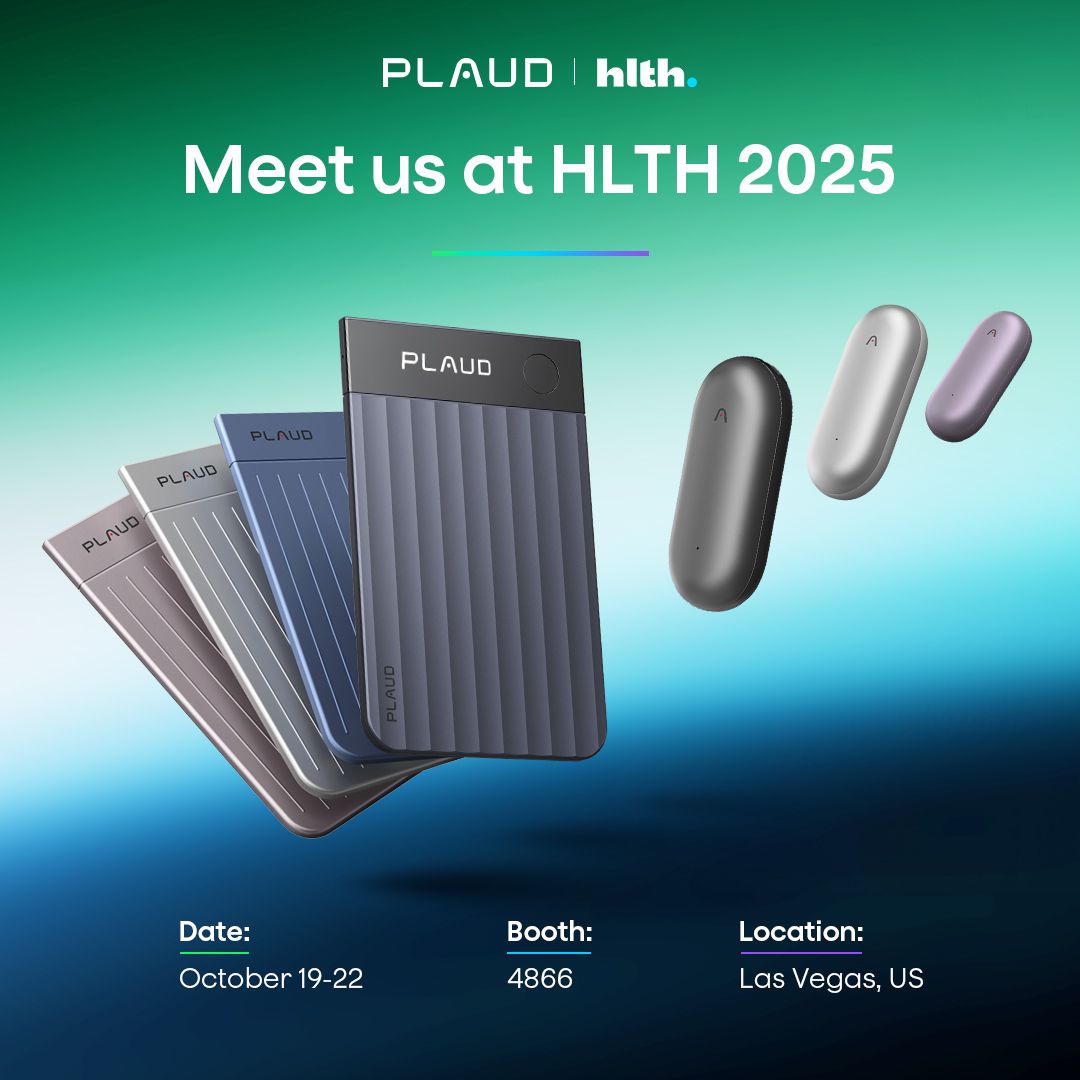 PLAUDAI's tweet image. We’re bringing conversational intelligence to the healthcare frontier at #HLTH2025 (Oct 20–22, Las Vegas).

Join us at Booth #4866 in the AI Zone or drop a DM to connect.

Let’s turn dialogue into better patient care.