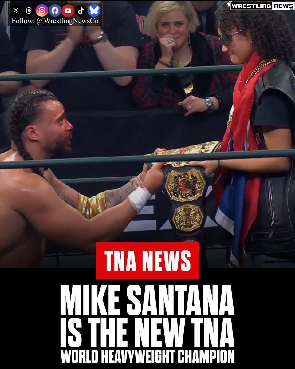WrestlingNewsCo's tweet image. Congratulations to Mike Santana. If you were on the fence about TNA, I highly recommend you check out Bound For Glory. That was a fantastic show. Love the vibe o that show. It looked and sounded so good too.