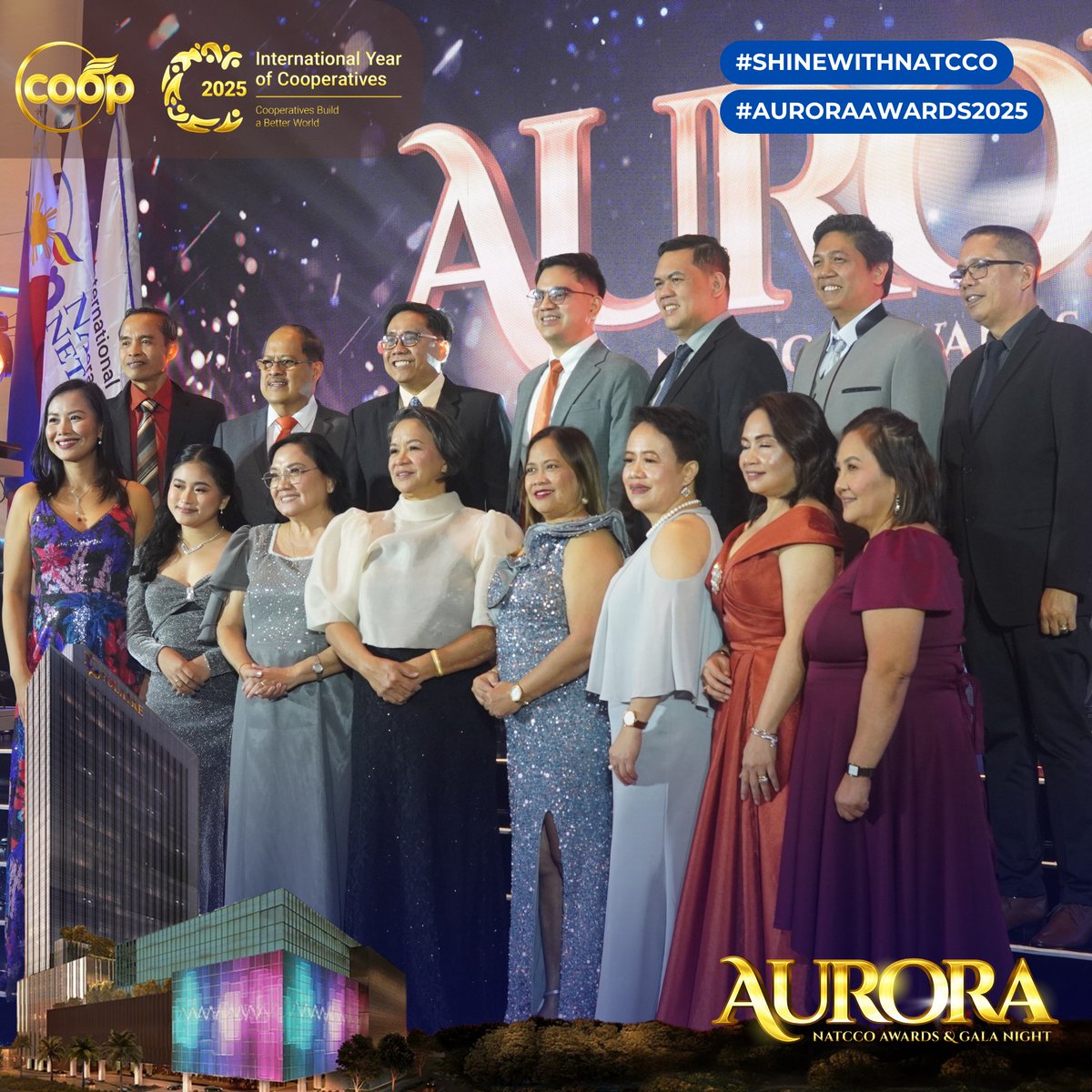 natcconetwork's tweet photo. This picture shows the NATCCO Board of Directors and Management Committee whose leadership and vision have been instrumental in the creation and success of the NATCCO Aurora Awards. 📷📷

#AuroraAwards2025 #SHINEWITHNATCCO #CooperativesBuildABetterWorld #IYC2025 https://t.co/oHenpo06Fk