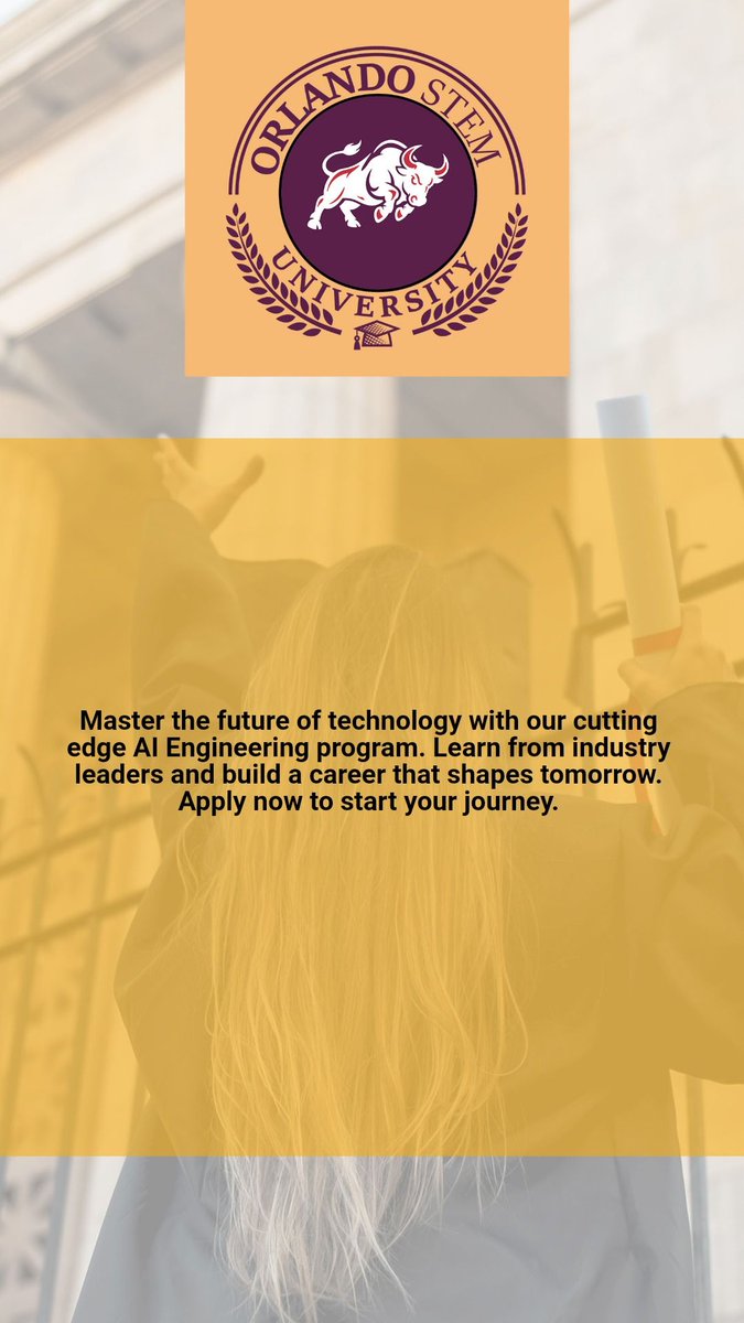 orlando_STEM's tweet image. 🤖 Master AI, lead innovation.  
Our AI Engineering program connects you with industry pioneers—build tomorrow’s tech, today.  
Ready to code the future? Apply now and engineer your career!  
💡 Save this post for your next big step.  
#AIEngineering #FutureTech #OrlandoSTEM
