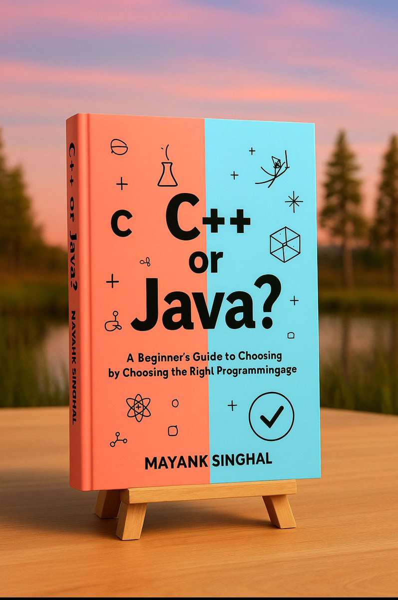 aiwithlady's tweet image. Confused between C++ &amp;amp; Java? 🤔
This FREE PDF will help you choose the right one! ⚡

📘 “C++ or Java?” by Mayank Singhal
(Worth $49 — Free today!)

To get it:
1️⃣ Like &amp;amp; RT
2️⃣ Comment “C++ or Java”
3️⃣ Follow me 🚀