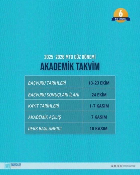 Mustafayoldas_'s tweet photo. HAYDİ BİSMİLLAH…
BUGÜN GÜNLERDEN MTO…

MTO'da BAŞVURU HEYECANI Bugün Başlıyor…

Bugün sabah saat 10.00’dan itibaren BAŞVURU LİNKİMİZİ buradan yayınlayacağız.

Başvurular 13 Ekim - 23 Ekim tarihleri arasında sürecek.
BAŞVURU SONUÇLARI 24 Ekim tarihinde açıklanacak…

Ülkemizin en iyi ilim ve fikir insanları, akademisyenleri, düşünürleri ile aklı, kalbi ve ruhu aynı anda harekete ve hayata geçiren özgün maarif modeliyle eğitim veren MTO'ya başvuru şartı ilk 20 kitabımızı okuma SÖZ'ü vermek ve kitapları 4 Renkli Kurşun Kalem Tekniği ile okumak…

Başvurularınız hayırlı olsun…

Allah (cc), geleceğimizi inşa edecek öncü kuşakları yetiştirecek bu uzun soluklu #MedeniyetTasavvuruYolculuğu'mızda bizleri
utandırmasın. Yâr ve yardımcımız olsun.
Bu okul, İstanbul Ekolü olsun, çığır açsın, gelecek yüzyıllara uzanacak, önümüzü açacak çınarlar yetiştirsin…

@mtokurumsal @safakyagmurlari
@yenisafakwriter