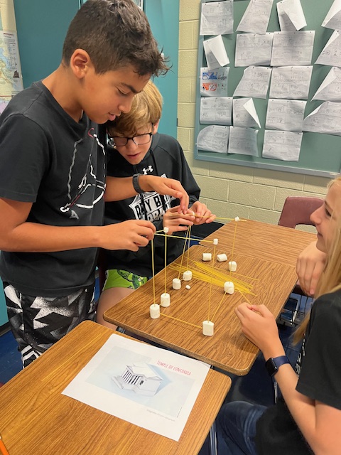 WVMSDragons's tweet image. 🏛️ 7th grade Latin students applied their knowledge of Roman architecture by recreating temples from the Roman Forum using spaghetti and marshmallows. A creative way to bring classical civilization to life! #LatinClass #WVMS #LMSD