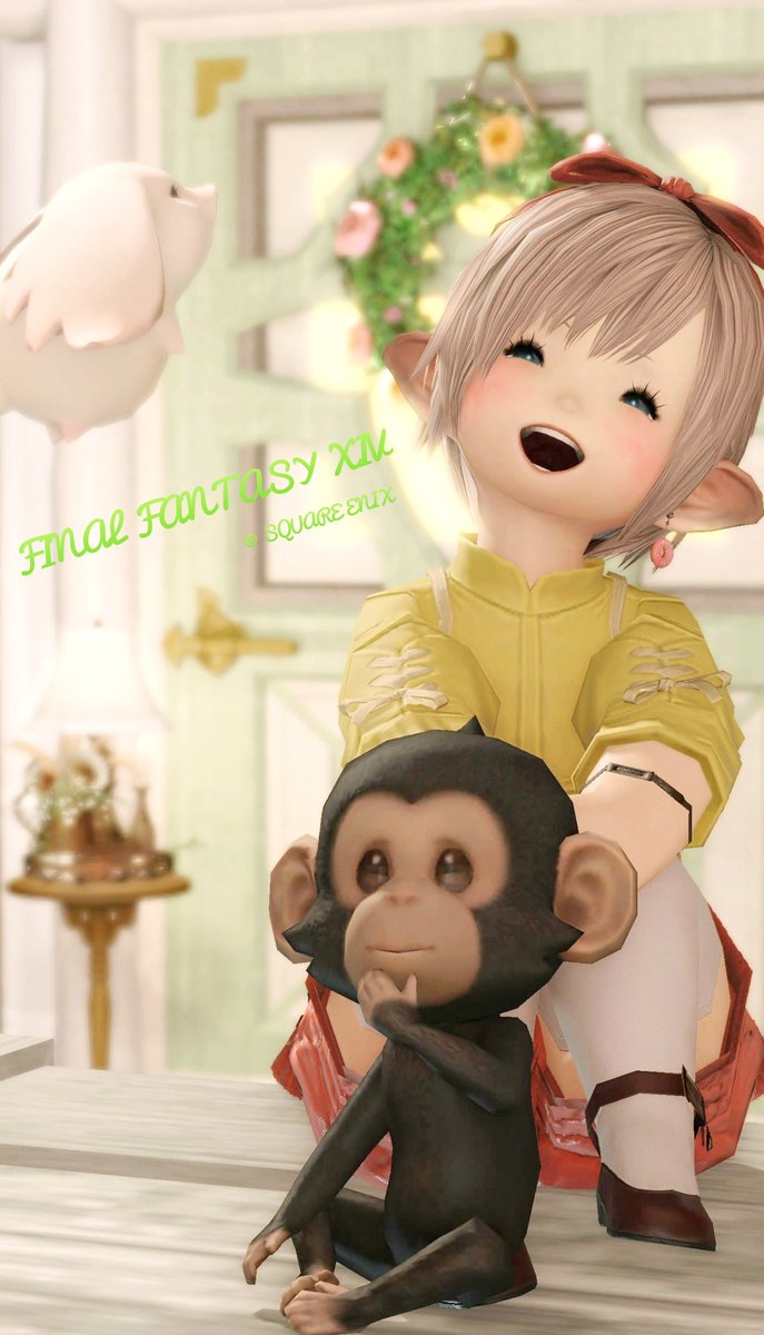 もうずっとこの子ばかり撮ってます📸

ｶﾜｲｲ🦍!!!♡

#FF14 #おはララ #ララフェル