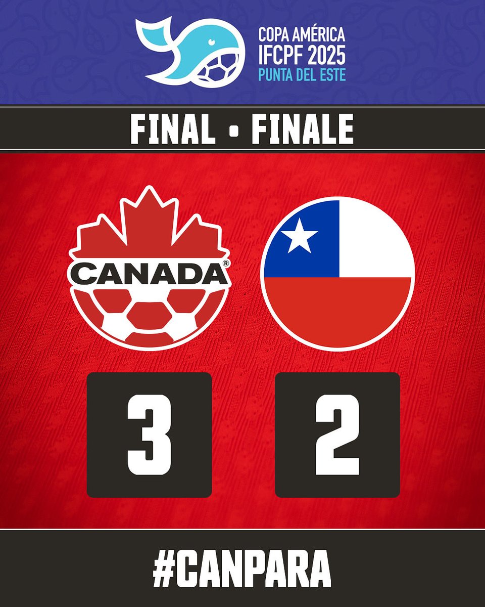 CanadaSoccerEN's tweet photo. Huge result for #CanPara in Uruguay!

#IFCPF https://t.co/PvHTHliGPm