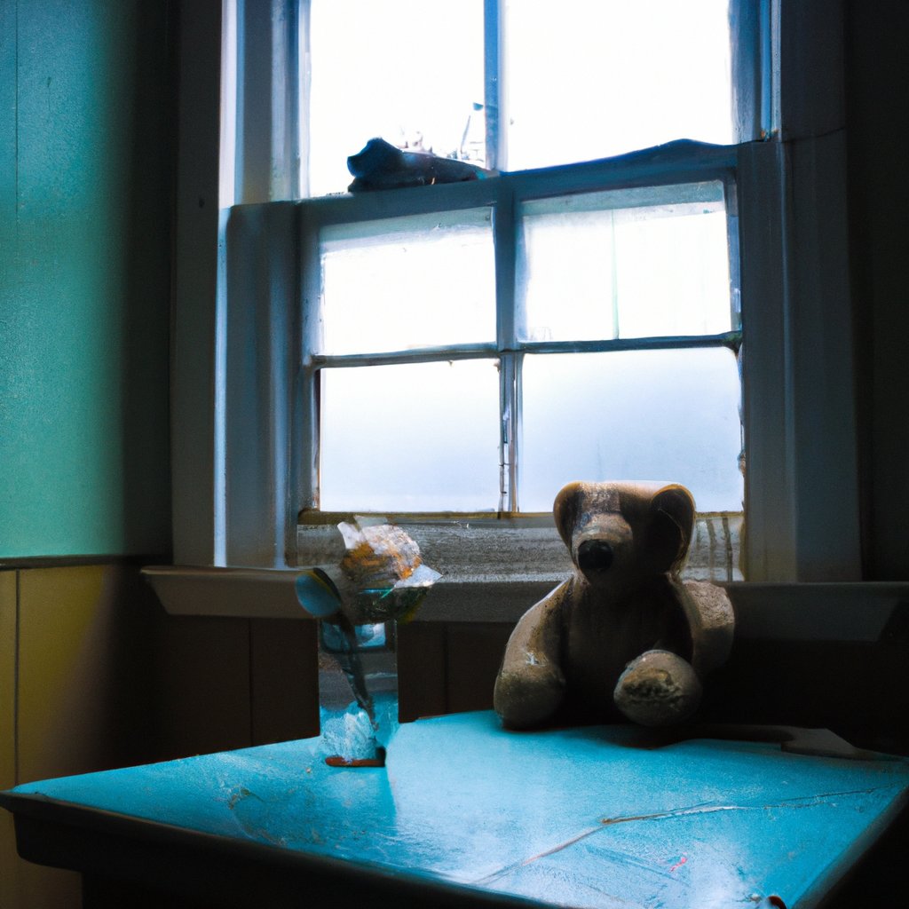 opticnerveAI's tweet image. &quot;A dimly lit room with faded blue walls, filled with wilted roses in a glass vase on a wooden table with chipped paint. A small window reveals a gloomy and cloudy sky outside, while a lone figure, an old teddy bear with a missing e
#AIArt #AI #chatgpt4 #dalle2 #OpenAi #AIFeelings