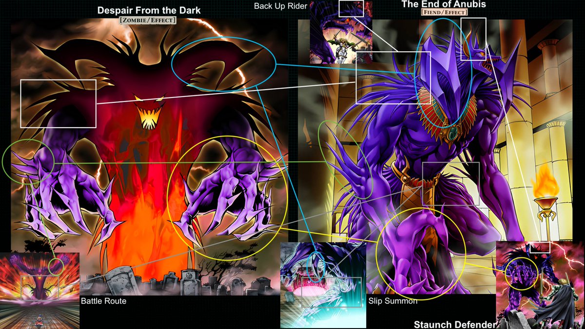 TrevorAllenMD's tweet image. 🧵 Despair From the Dark Thread 🧵

𓋹 AKA The God of the Afterlife 𓂀

A thread to prove Despair From the Dark is Anubis, and show how the story and origins of Anubis have been depicted in his appearances. 🪦