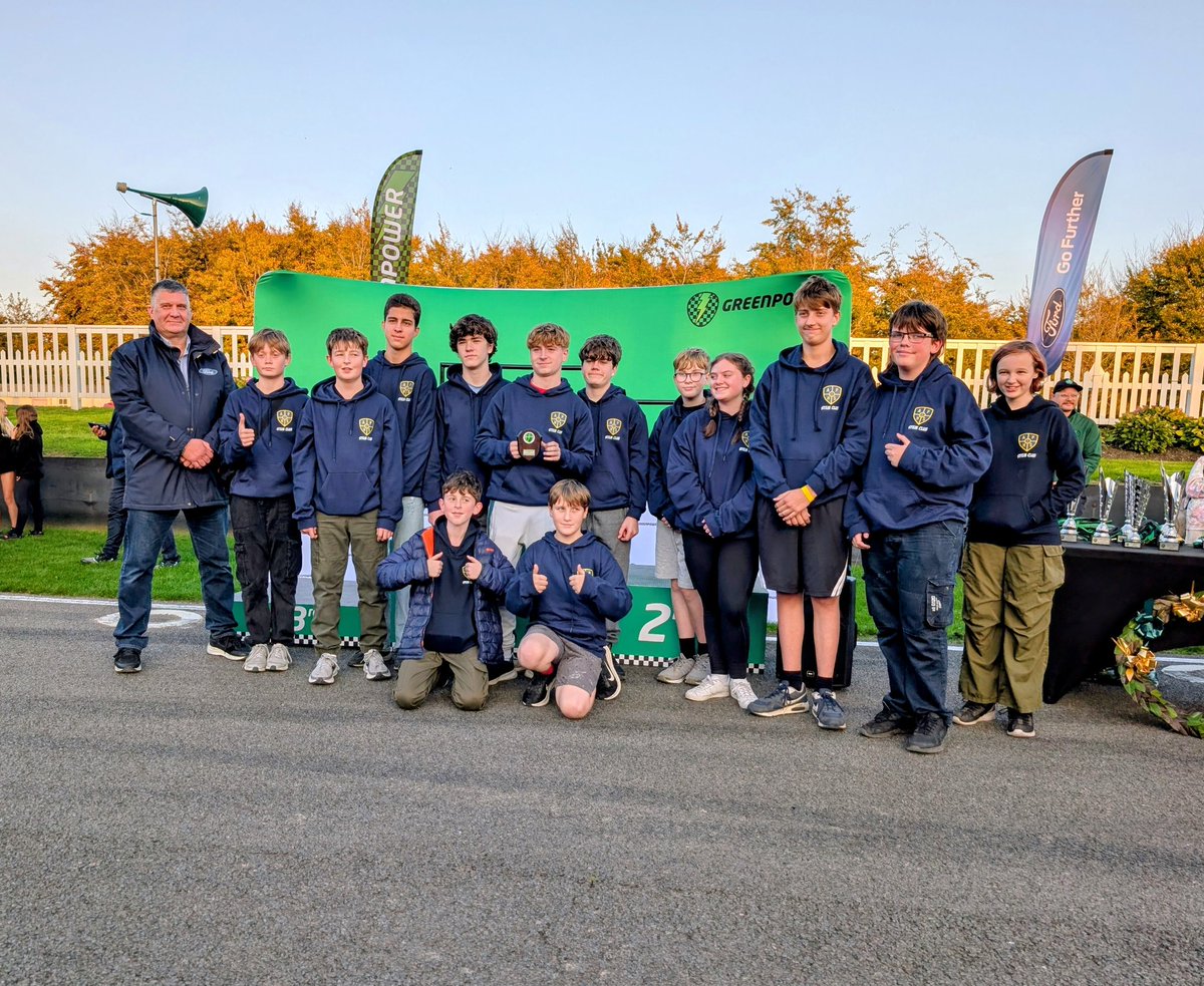 MrsMoffatDT's tweet photo. Good news from @GoodwoodMC! 🤩🏆Our #STEMClub team @AldermanHigh had an amazing time at the @Greenpowertrust International Final -and won the Ford Engineering Award 2025! 🏆👏Huge thanks to @norfolkcf, @wells_carnival, @holkhamestate & @SandersCoaches for your support!💡#aphsdt https://t.co/8LkfwBP6jk