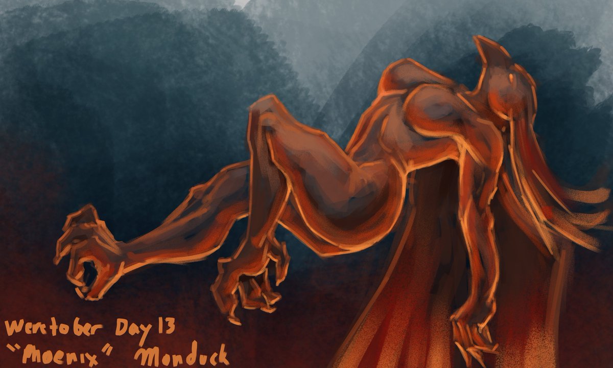 Another #Weretober quick paint for Day 13 "Phoenix "
Credit for the weretober prompt list goes to <a href="/TFiddlerArt/">Taran Fiddler</a>