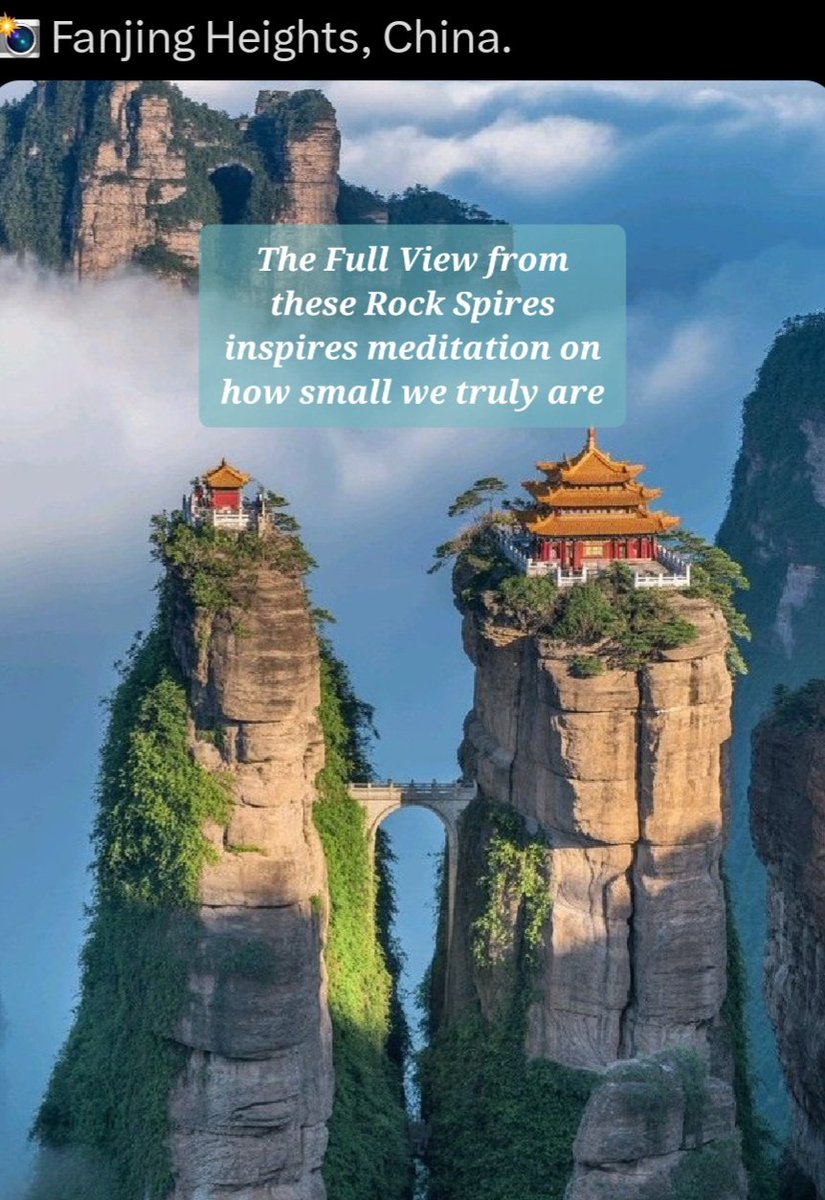 Morgan_R_R_Haze's tweet image. #GeoPoetry24 
The Full View from these Rock Spires inspires meditation on how small we truly are 
Fanjing Heights, China
#imageprompt