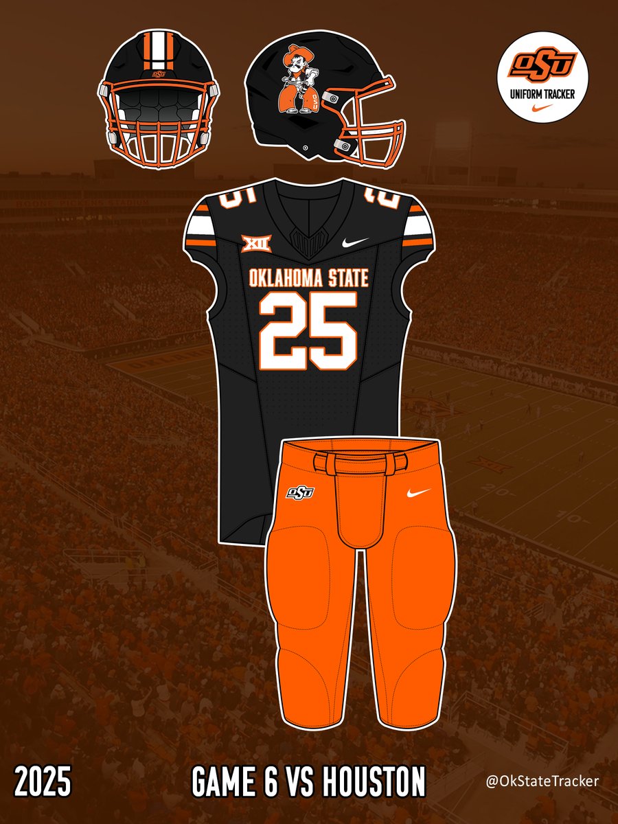 OkStateTracker's tweet photo. B/B/O vs Houston. Pokes are now 5-1 in this combo. Patriot Pete reoriented from previous version. https://t.co/jKmwv264M3