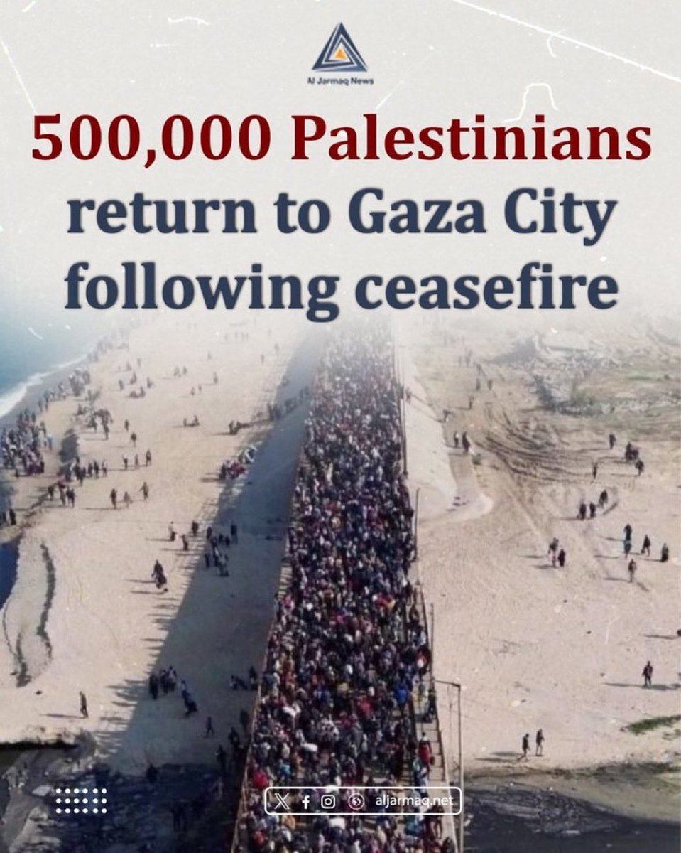 Over 500,000 People have Returned to North Gaza.