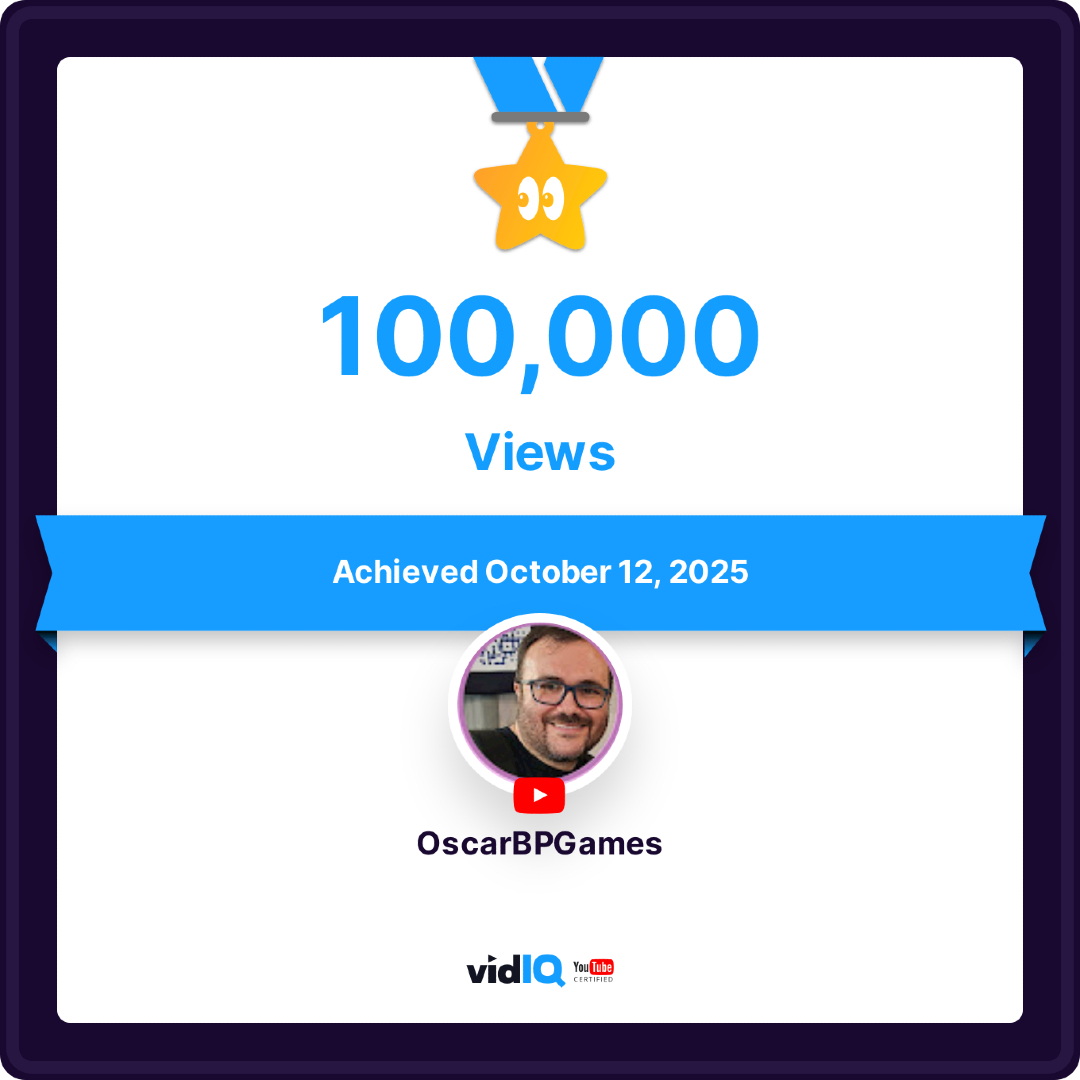 🔥 ¡100,000 VIEWS! 🔥
Nunca imaginé que tanta gente vería mis locuras gamedevs 🤯
Gracias por cada clic, cada like y cada comentario.
Esto apenas comienza 🎮💪
¡Vamos por más, comunidad #GameDev! 🚀
👉 youtube.com/@OscarBPGames

🗨️ Cuál es tu video favorito?