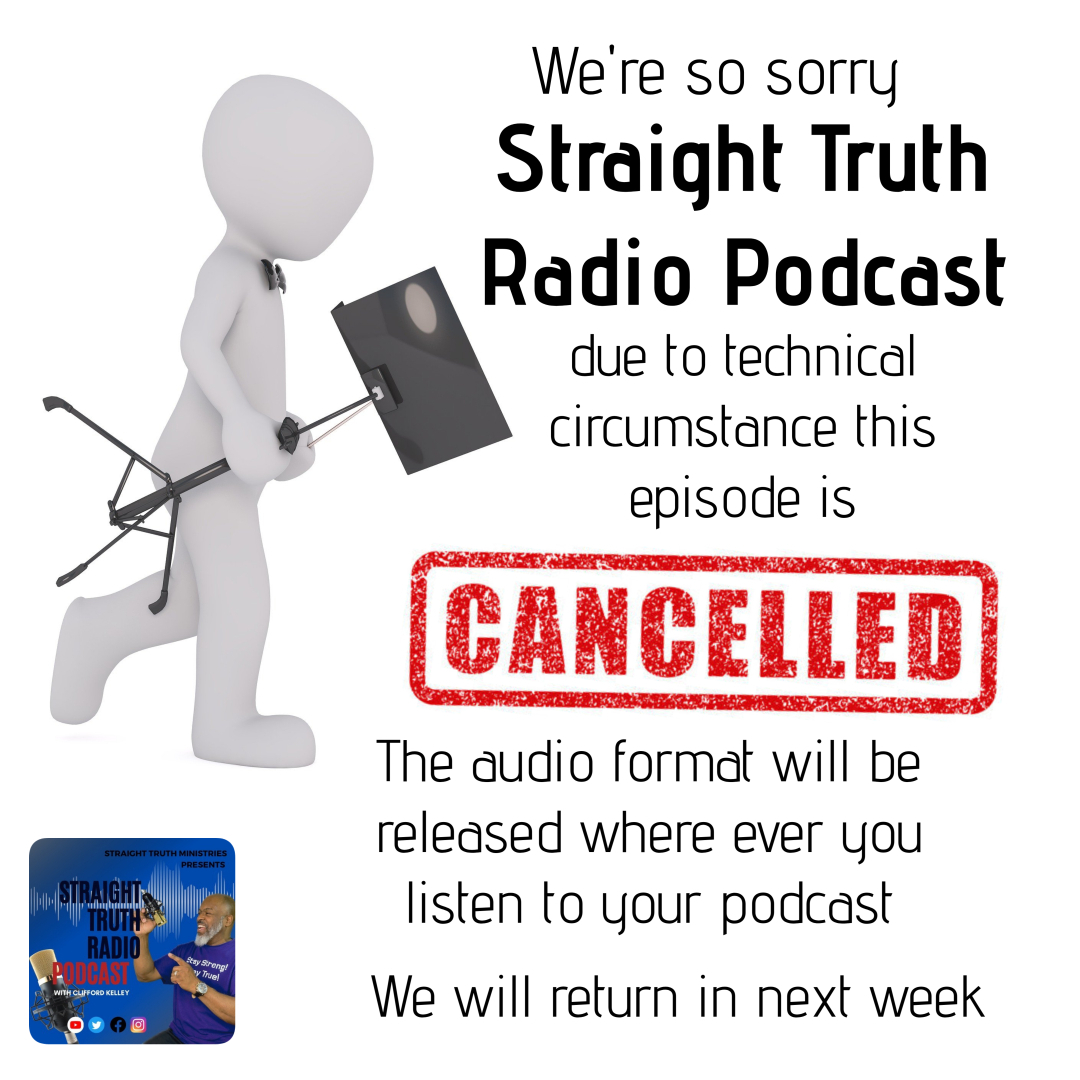 Str8TruthRadio's tweet image. We apologize for the technical problems that would be no video podcast this evening. The audio format will be released wherever you listen to your podcast regularly. Thank you for following. We will see you next week.