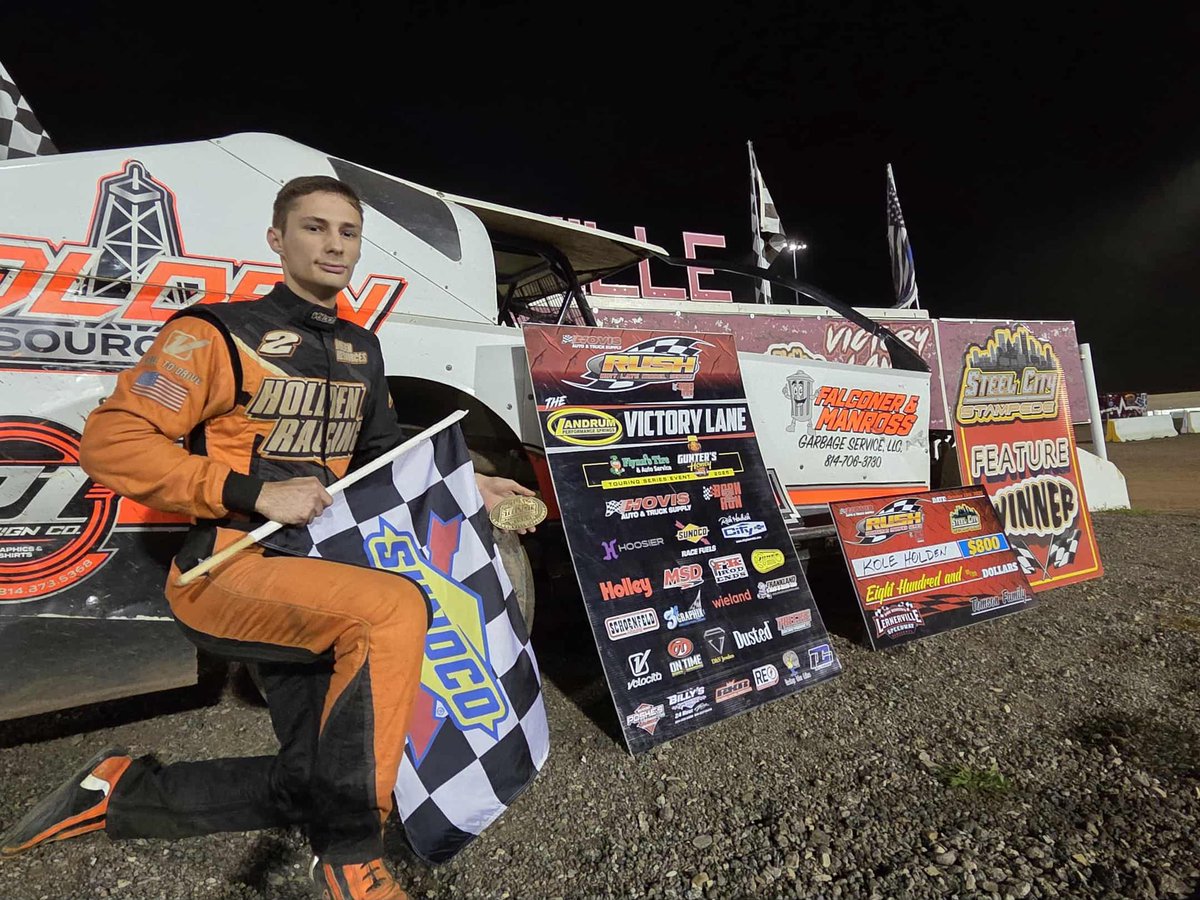 RUSH Sportsman Mods (@rushsportmods) on Twitter photo Kole Holden wins 1st "Steel City Stampede" <a href="/Lernerville/">Lernerville Speedway</a> for season's 2nd <a href="/HovisAutoSupply/">Hovis Auto Supply</a> RUSH Sportsman Mod victory
Read more>>>rushsportsmanmods.com/101125%20PR.ht… Kole Holden wins 1st "Steel City Stampede" <a href="/Lernerville/">Lernerville Speedway</a> for season's 2nd <a href="/HovisAutoSupply/">Hovis Auto Supply</a> RUSH Sportsman Mod victory
Read more>>>rushsportsmanmods.com/101125%20PR.ht…
